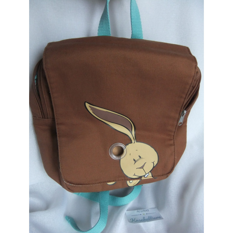 Nici - Rucksack - Hase - Ralf the Rabbit - alte Serie - Brauntöne - mit verstellbaren Tragegurte - ca. 29 cm groß