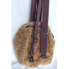 Nici - Rucksack Plüschrucksack - Elch Detlef - alte Serie - Brauntöne, lila - mit verstellbaren Tragegurte - ca. 29 cm groß