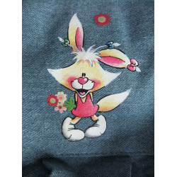 Depesche - Vintage Diddl Handtasche Rocktasche mit Applikationen Mimihopps und bunten Blümchen