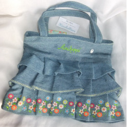 Depesche - Vintage Diddl Handtasche Rocktasche mit Applikationen Mimihopps und bunten Blümchen