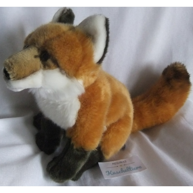 Uni Toys - Plüschtier - Fuchs - rotbraun, braun, weiß - ca. 25 cm hoch und ca. 15 cm lang