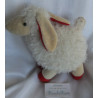 Sparkasse - Plüschtier - Schaf - weiß, beige, rot - ca. 20 cm hoch und ca. 16 cm lang