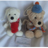 Nici - zwei Plüschtiere -  Winterbär Bär Philip mit Mütze und Schal und Love Bär mit Schal und Herzchen im Arm