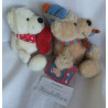 Nici - zwei Plüschtiere -  Winterbär Bär Philip mit Mütze und Schal und Love Bär mit Schal und Herzchen im Arm