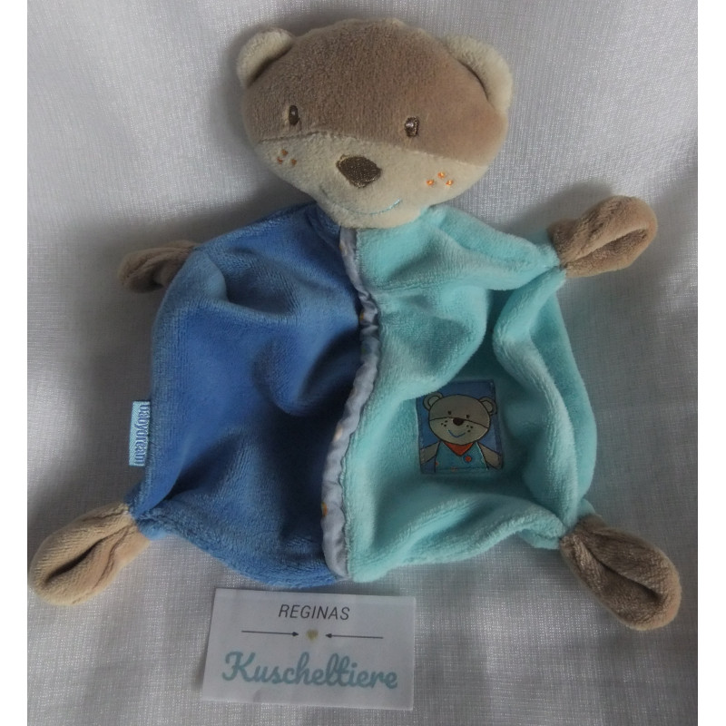 Babydream - Schmusetuch - Bär - Blautöne - ca. 23 cm lang