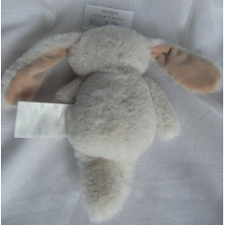 H&M - Plüschtier - Hase weiß, rosa mit Schleife altrosa - ca. 21 cm groß - Schlenker