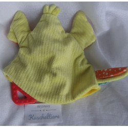 Kik - Ergee - Schmusetuch - Handpuppe - Küken mit Beißecke - gelb, orange - ca. 19 cm lang