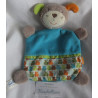 Babydream - Schmusetuch - Hund - braun, hellblau, bunte Apfelmotive - ca. 23 cm lang