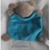 Babydream - Schmusetuch - Hund - braun, hellblau, bunte Apfelmotive - ca. 23 cm lang