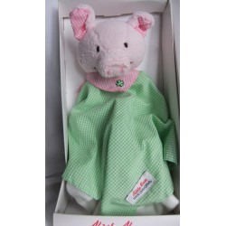 Käthe Kruse - Schmusetuch - Schweinchen Rosa mit Halstuch - zweilagig - ca. 30 cm lang