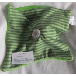 Babylove - Schmusetuch - Frosch - grün mit aufgesticktem Kleeblatt - ca. 22 cm x 22 cm groß