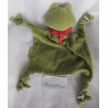 Sigikid - Schmusetuch - Bio - Frosch grün, blau-weiß gestreift mit Halstuch rot mit weißen Punkten - ca. 27 cm lang