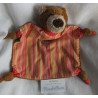 Sigikid - Schmusetuch - Bärchen braun, bunte Streifen mit Halstuch rot mit gelben Punkten - ca. 25 cm lang