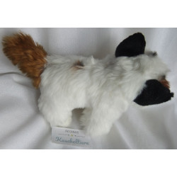 Uni Toys - Plüschtier - Katze - weiß, braun - ca. 18 cm hoch und ca. 19 cm lang