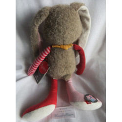Sigikid - Kuscheltier Spielfigur - Patchwork Sweety Hase mit Halstuch - bunt - ca. 40 cm groß - Schlenker