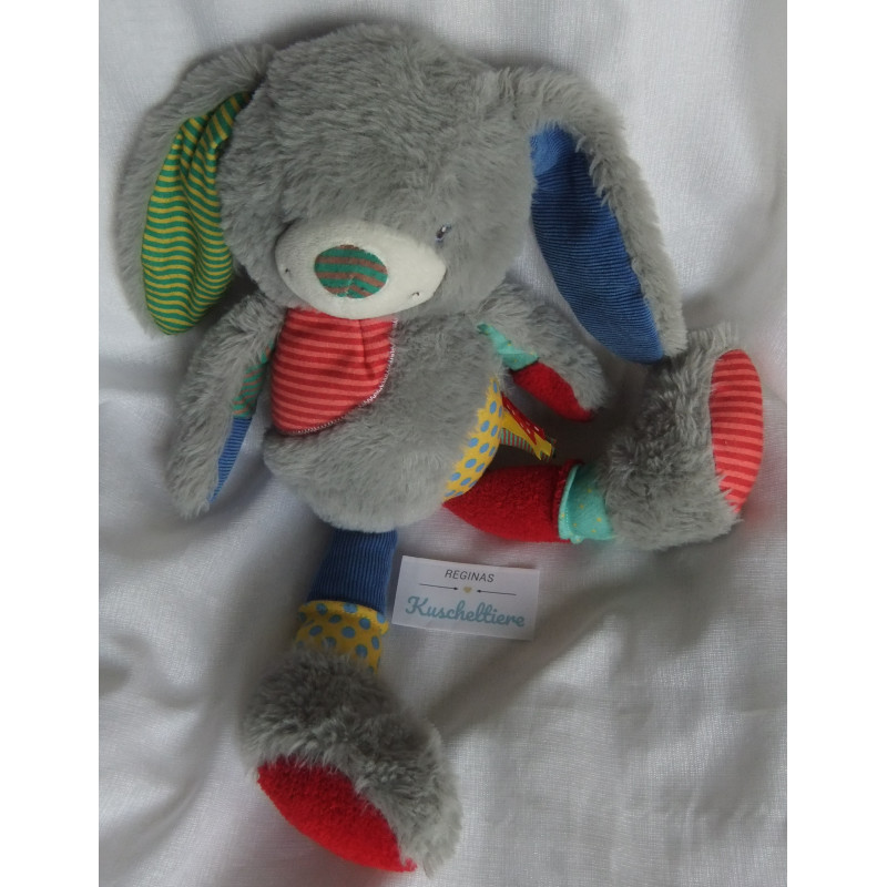 Simba - Nicotoy - Hase - bunt - mit langen Beinchen - ca. 40 cm lang - Schlenker