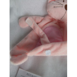 Osgood Textiles Pitter Patter - Schmusetuch - Katze mit Schnullerband - rosa - ca. 25 cm lang