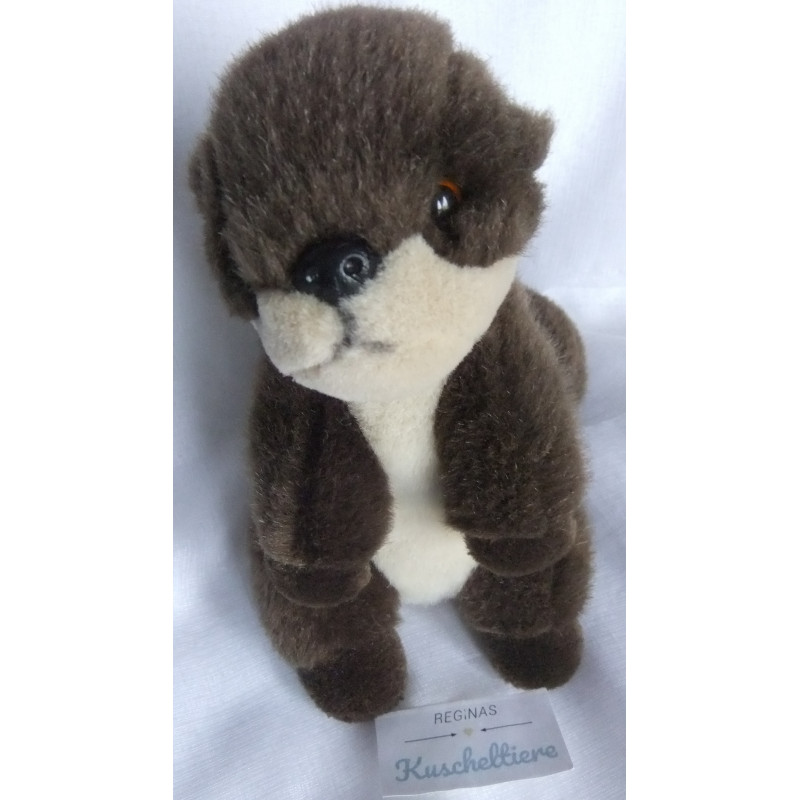 Plüti - Plüschtier - Otter - Brauntöne, grauweiß - ca. 23 cm hoch - sitzend