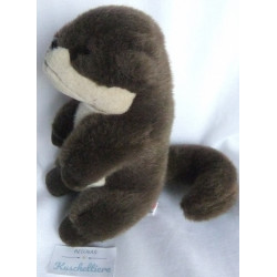 Plüti - Plüschtier - Otter - Brauntöne, grauweiß - ca. 23 cm hoch - sitzend