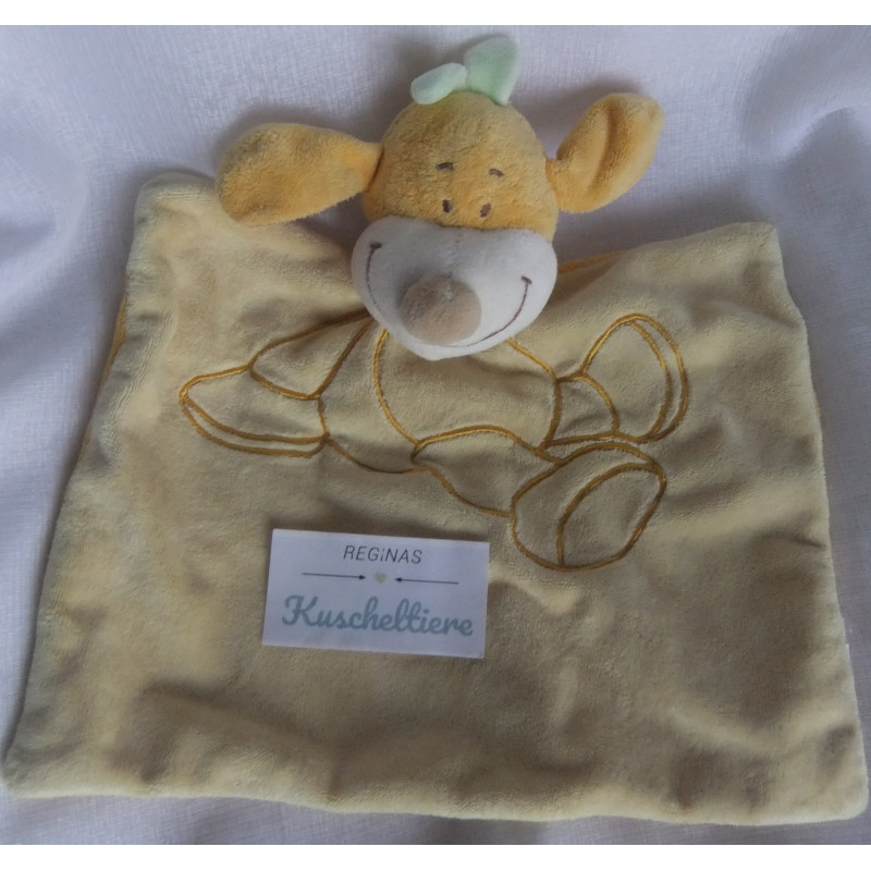 Babylove - Schmusetuch - Hund - gelb - ca. 25 cm lang