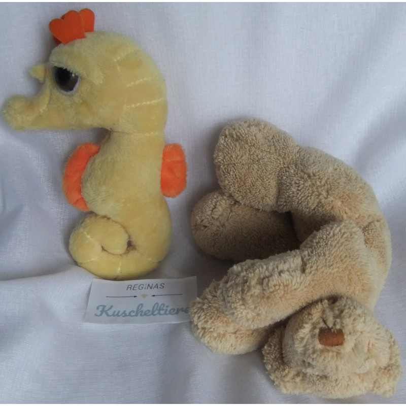 Zwei Plüschtiere - Seepferdchen und ein Bärchen