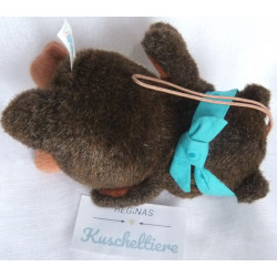 Nici - Plüschtier - Eule mit Stirnband und Loop zum Anhängen - Brauntöne - ca. 11 cm groß - sitzend