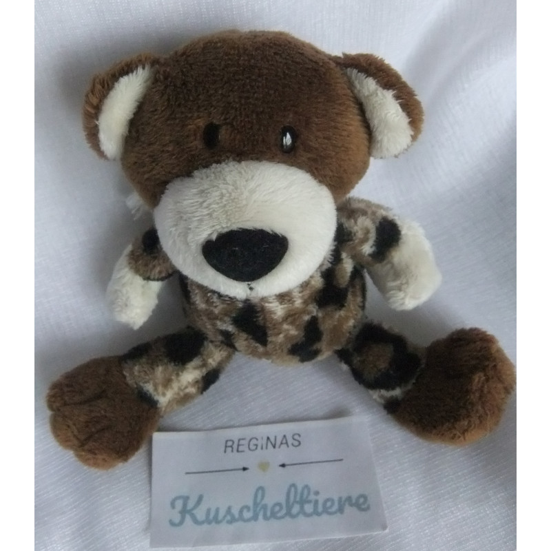 BB Klostermann - Plüschtier mit Loop - Bär mit Flügelchen - braun, grün, weiß- ca. 15 cm groß - Schlenker