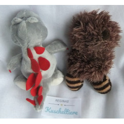 Nici - Plüschtiere - Nici Dino Stegosaurus und Nici Igel Hetch Hogan - ca. 15 cm groß - Schlenker
