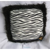 Nici - Kissen Plüschkissen - Wild Friends Zebra mit Plüschfellrand - quadratisch - ca. 35 cm x 35 cm groß