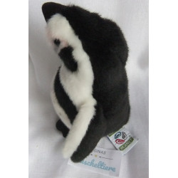 Nature Planet - Plüschtier - Pinguin - weiß, schwarz, rosa - ca. 17 cm hoch - sitzend