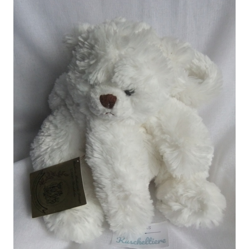 Bukowski Design - Plüschtier - Bär Eisbär mit Bommelmütze und Schal - weiß - ca. 30 cm groß - Schlenker