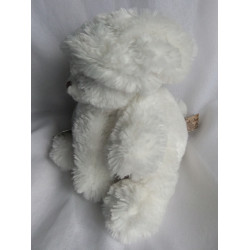 Bukowski Design - Plüschtier - Bär Eisbär mit Bommelmütze und Schal - weiß - ca. 30 cm groß - Schlenker
