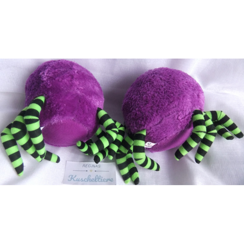Ty - Plüschtiere - Halloween Beanie Boos - zwei kleine Spinnen - Crawly - lila - ca. 15 cm groß