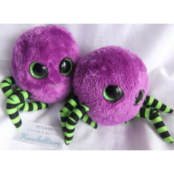 Ty - Plüschtiere - Halloween Beanie Boos - zwei kleine Spinnen - Crawly - lila - ca. 15 cm groß