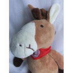 Sigikid - Plüschtier - Pferd Brauntöne, weiß das Halstuch in rot mit Applikation - ca. 40 cm groß - Schlenker