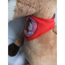 Sigikid - Plüschtier - Pferd Brauntöne, weiß das Halstuch in rot mit Applikation - ca. 40 cm groß - Schlenker