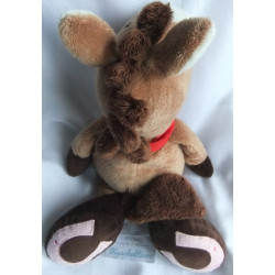 Sigikid - Plüschtier - Pferd Brauntöne, weiß das Halstuch in rot mit Applikation - ca. 40 cm groß - Schlenker