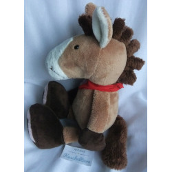 Sigikid - Plüschtier - Pferd Brauntöne, weiß das Halstuch in rot mit Applikation - ca. 40 cm groß - Schlenker