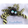 Nici - Schlüsselanhänger - Spinne Octilla - schwarz, gelb - ca. 10 cm groß