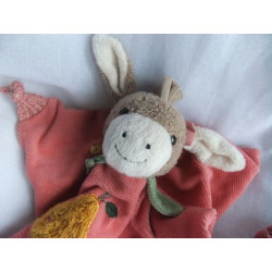 Sterntaler - Schmusetuch - Kindergarten Collection - Esel Emmely mit kleiner Birnenapplikation - Größe M - ca. 25 cm lang