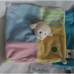 CMP Schmusetuch Schaf gelb, rosa, hellblau und Chicco Schmusetuch Bär blau mit Knistergeräusch