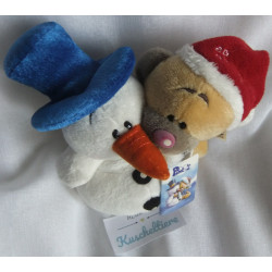 Depesche - Vintage Plüschtier - Pimboli mit Schneemann - ca. 18 cm groß
