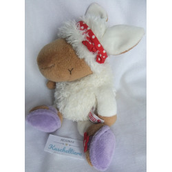 Nici - Plüschtier - Schaf Jolly Mäh Liselle weiß, lila - Haarband rot mit weißen Punkten - ca. 25 cm groß - Schlenker