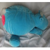 Nici - Plüschtier - Nilpferd Bud Belly hellblau mit pinkem Herzchenpops  - ca. 70 cm groß - liegend