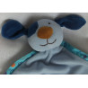 Kik - Schmusetuch - Hund hellblau, orange und Motiv Kreis - ca. 39 cm lang