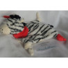 Sterntaler - Schmusetuch - klein - Zebra schwarz-weiß gestreift mit rotem Halstuch - Rasselgeräusch - ca. 20 cm lang