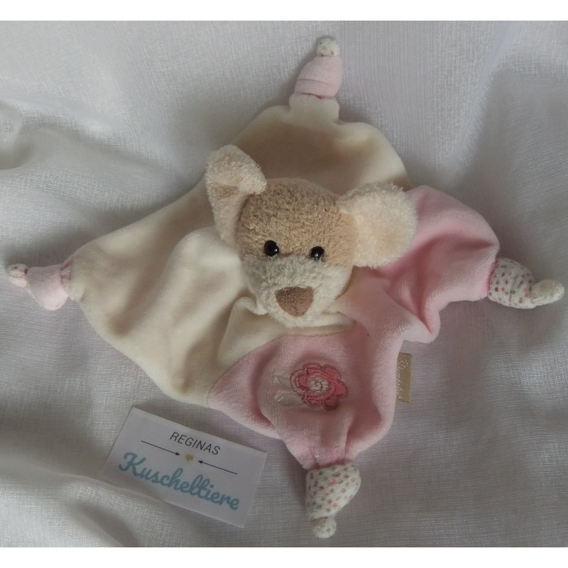 Sterntaler - Schmusetuch - klein - Maus Milli - rosa, creme - mit Rasselgeräusch - ca. 20 cm groß