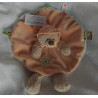 Nicotoy - Schmusetuch - Bär mit Kapuze - orange, hellblau, hellbraun  - ca. 20 cm lang - mit Schlenkerbeinchen