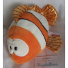 Nici - Plüschtier - Clownfisch - Claus-Fisch - orange, weiß - ca. 23 cm groß - liegend