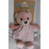 Lilly & Fynn - Spieluhr Bär mit Kleidchen - rosa - Melodie: Guten Abend, gut' Nacht - ca. 25 cm groß